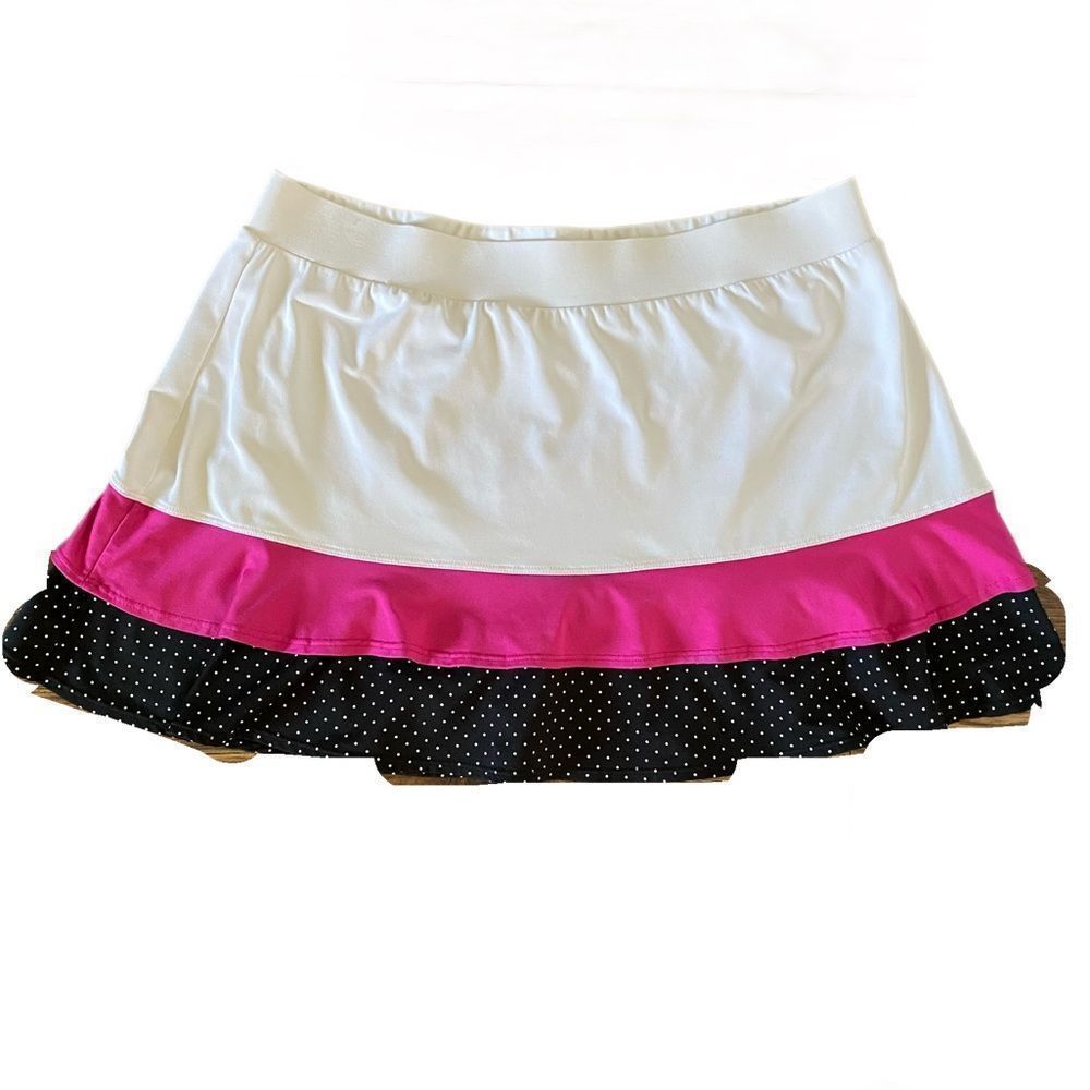 Tail Tennis Skort-L white /pink /black , polyester spandex,